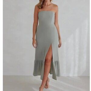 Strapless Park & Fifth Bridesmaid's Dress, Sage, Size M